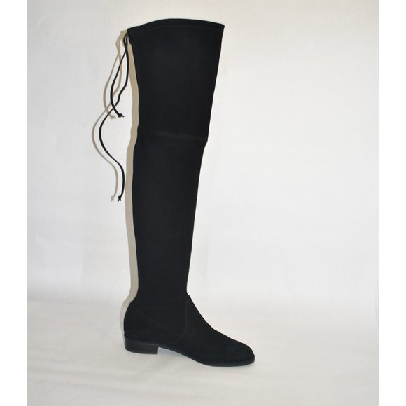 Stuart Weitzman Lowland Stretch Suede Over-the-Knee Boots Black Size 6.5 M S2167 - Picture 8 of 13